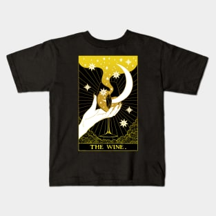 Black and Gold Tarot card The Wine Kids T-Shirt